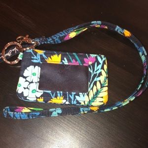 Vera Bradley lanyard and ID wallet